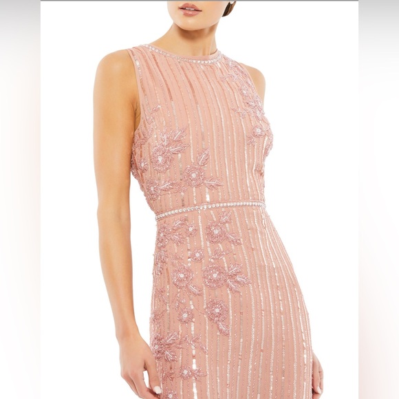 High neck sleeveless embellished midi dress - Picture 3 of 3